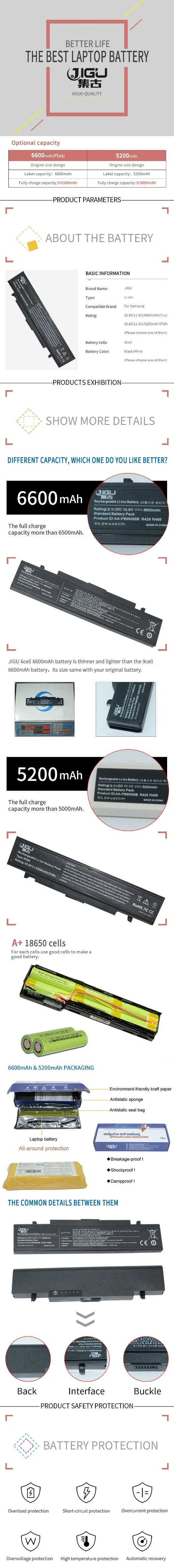 Jigu Аккумулятор для samsung 300E4A 300E5A 300E5C 300E7A 300V3A 300V4A 300V5A 305E7A 305V4A 305V5A 355V4C 355V5C AA-PB9NC6B
