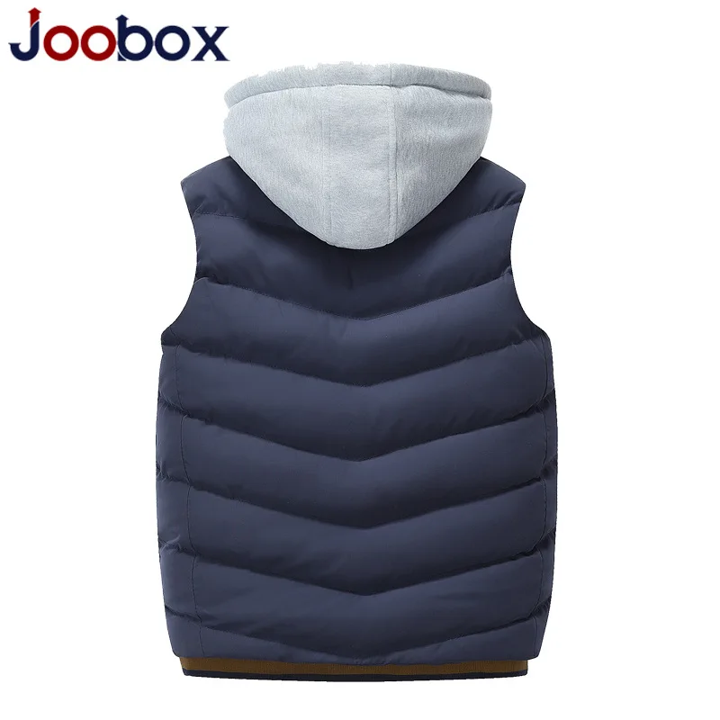 JOOBOX брендовый жилет для мужчин 2017 зимний модный без рукавов плюс размер L-3XL