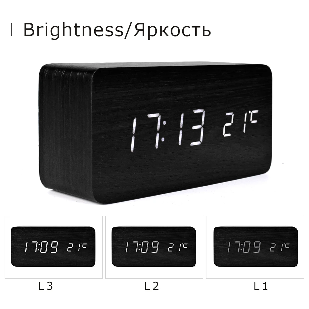 Suncree современная домашняя Подарочная коробка светодиодный цифровой будильник Temp