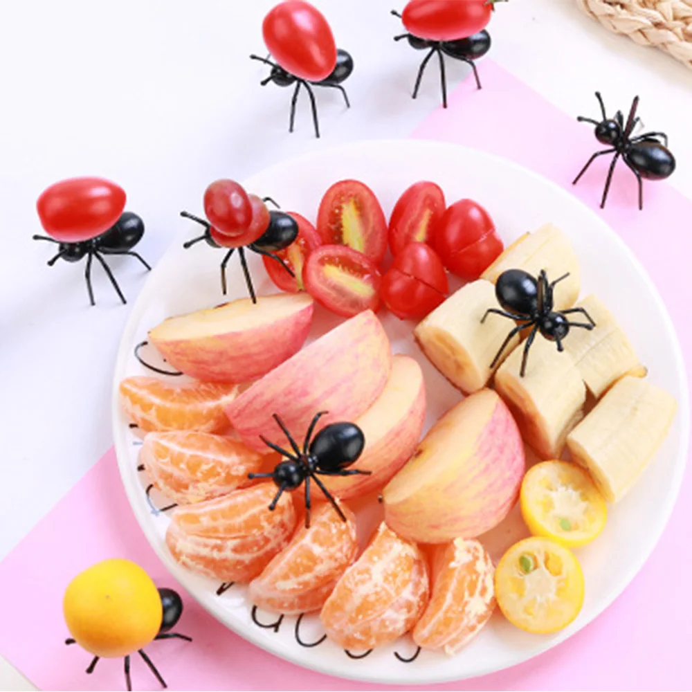 12 штук DIY mini Cos вилка для фруктов и муравьев пластиковая декоративная кухонная