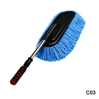 new practical car cleaning tools wax brush auto exterior retractable wash brush car duster dust wax drag with long handle c03