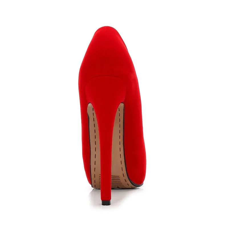 Туфли-лодочки женские демисезонные на шпильке 14 см с круглым носком