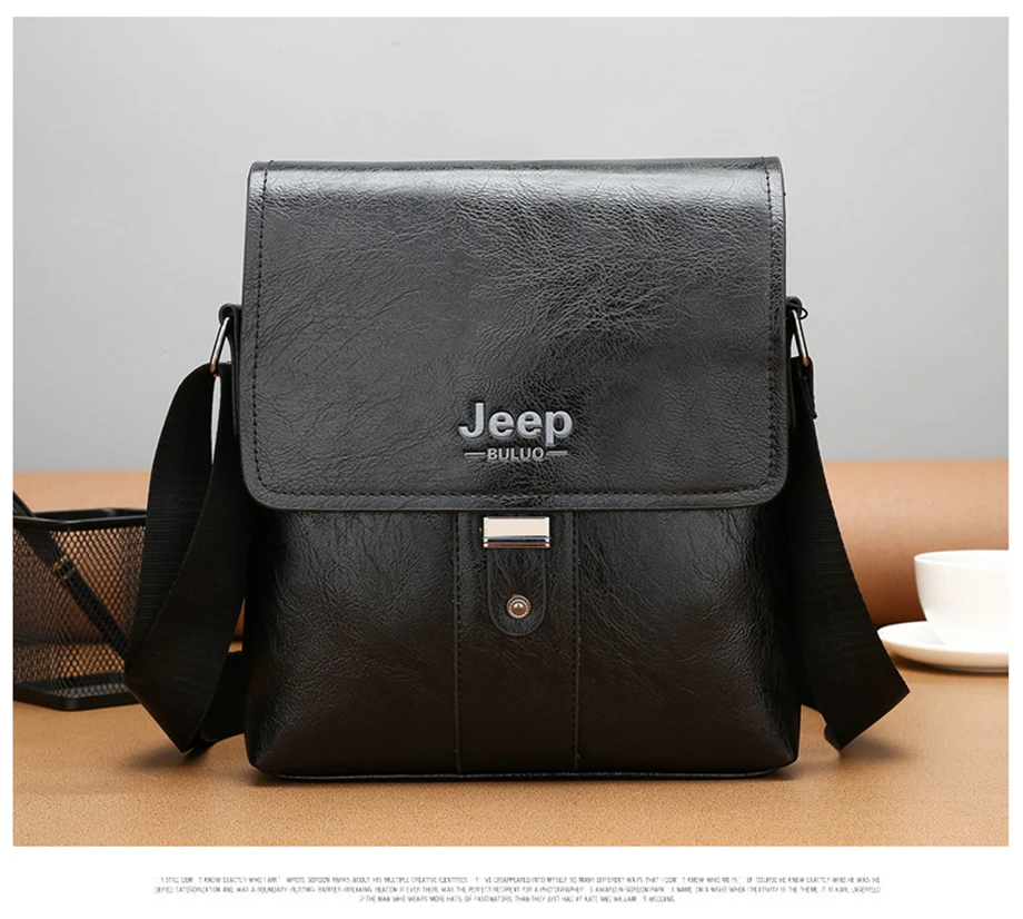 JEEP BULUO, мужская сумка на плечо, набор, большой бренд, через плечо, деловые сумки-мессенджеры для мужчин, модная повседневная сумка из искусственной кожи, новинка
