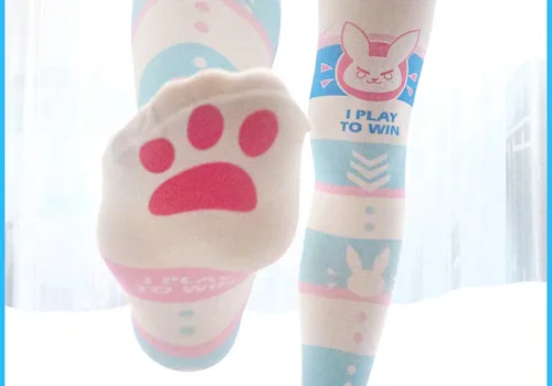 Аниме игры OW милый D. VA унисекс синий костюм для косплея пальто толстовка модная куртка - Цвет: Stocking