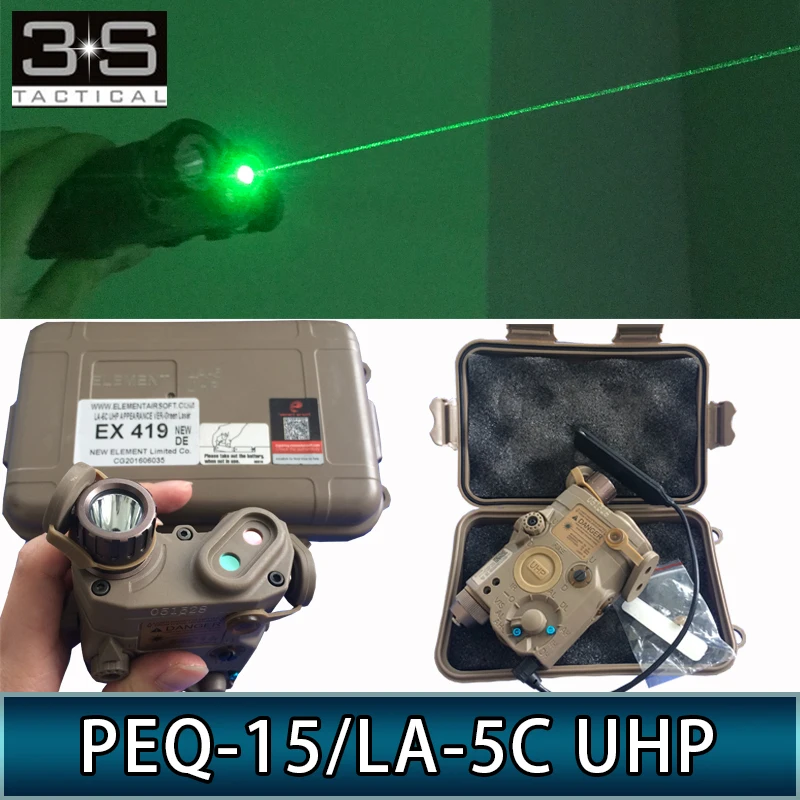 Тактический PEQ 15 LA 5C UHP Surefir Flash светильник зеленый лазерный ИК светодиодный