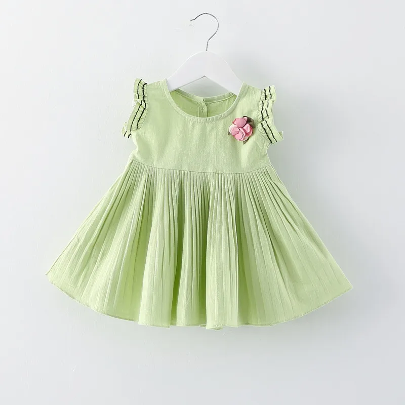 Младенческая летний день рождения рукавов принцесса цветочные платье dress