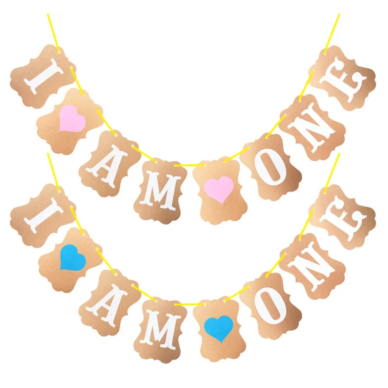 Baby Shower It Is A Boy or Girl Banner I Am One Flag Party Decorations Versatile Beautiful Bunting Garland | Дом и сад