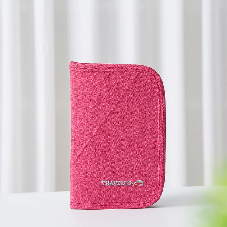 B-Rose red Дорожная сумка для хранения паспорта, посылка для карт, держатель для карт, органайзер, кошелек, посылка для документов, модная, с несколькими карманами, для карт - Цвет: B-Rose red