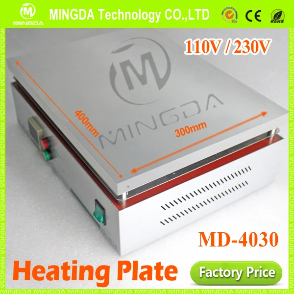 Китай поставщиком MD-4030 220 / 110 В 1800 Вт 400 * 300 мм BGA нагревательная плита из