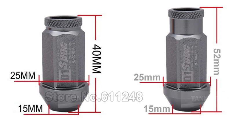 20 шт. D1 Автомобильные Колесные гайки m12x1 5/m12x1 25 Racing 40 мм легкие для Ford Toyota Mitsubishi Nissan