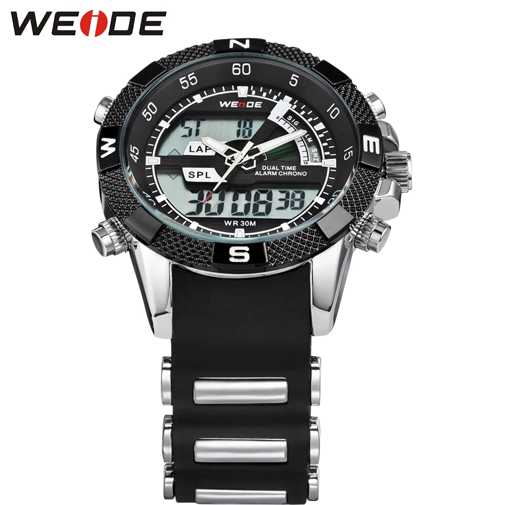Часы наручные WEIDE мужские кварцевые Светодиодные модные спортивные цифровые