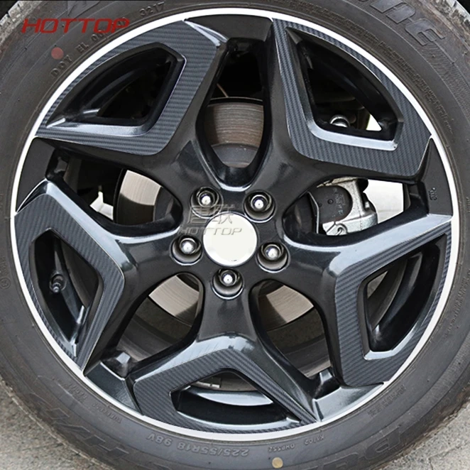 Подходит для Subaru XV украшения колеса Модифицированная специальная пленка ступицы наклейка из углеродного волокна для subaru Forester2018 - Название цвета: Carbon black A 1set