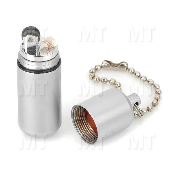 Waterproof Retro Compact Capsule Style Stainless Steel Oil Lighter - Silver | Дом и сад
