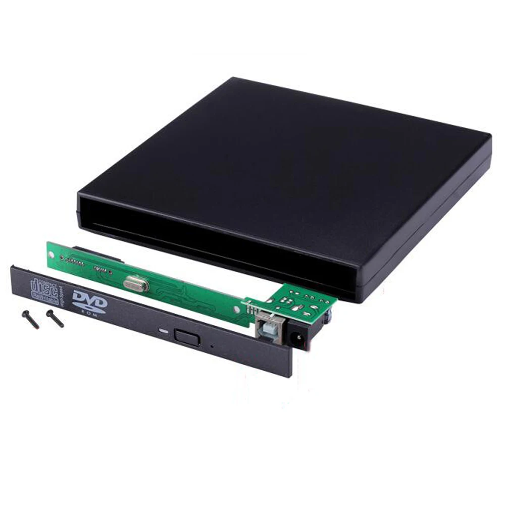 USB 2 0 Внешний Оптический привод коробка чехол DVD CD Rom RW для IDE жесткого диска Caddy