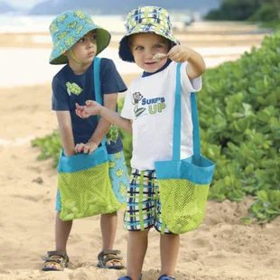 

Sand away beach treasures bag Child baby bags baby beach shell storage bag