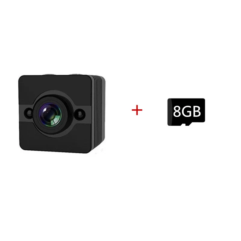 standard 8GB HD Водонепроницаемая мини-камера SQ12 1080P Инфракрасный ночной видеорегистратор Спортивная цифровая камера Поддержка TF карты мини видеокамера DVR - Цвет: standard 8GB