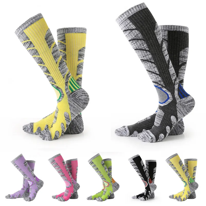 1 пара зимние теплые мужские и женские термоноски для катания на лыжах толстые