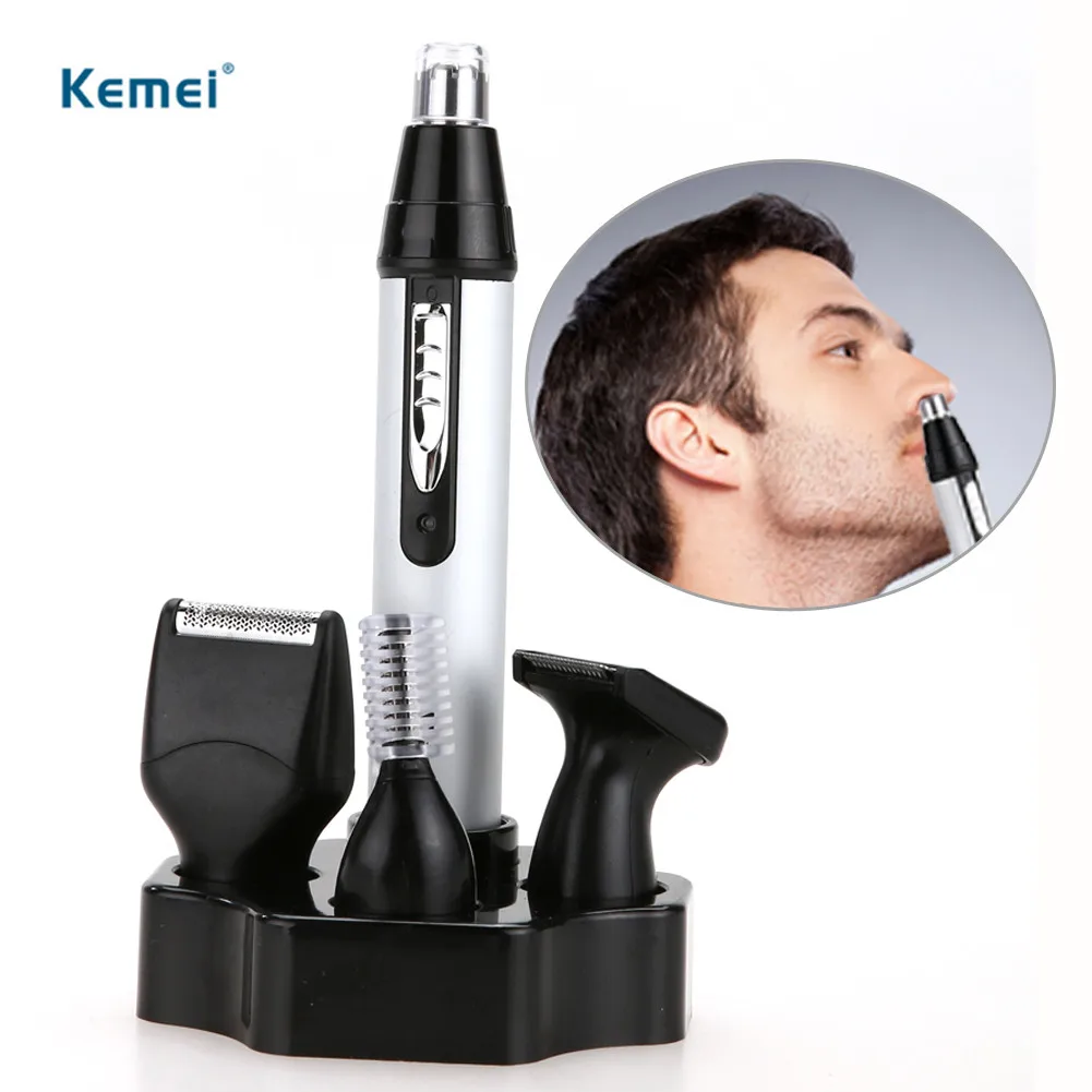 4 в 1 перезаряжаемый триммер для носа и ушей|kemei professional|hair trimmerhair cutter |