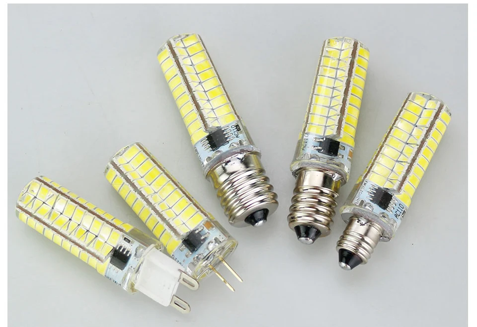 G9 светодиодный 9 W 220 V 110 V E14 светодиодный G4 G9 G8 E11 E12 E17 светодиодный лампы SMD 5730 Мини Силиконовые передвижной лампой с возможностью прикрепления на 30 Вт галогенная лампа для люстры
