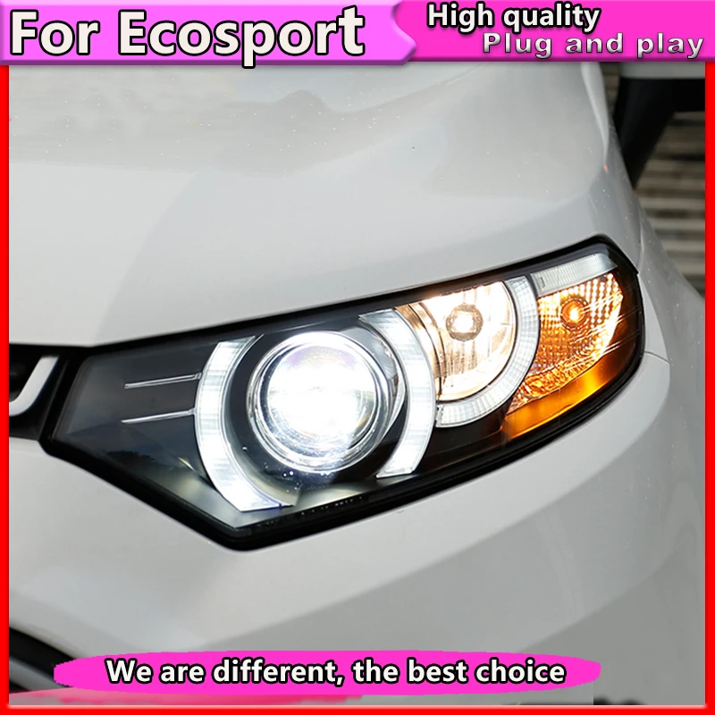 Стайлинг автомобиля светодиодный ная фара для Ford Ecosport фары 2013 2015 drl H7 hid Q5