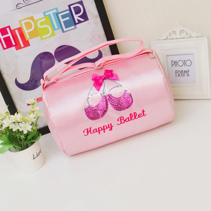 Детские Балетные платья для девочек Drawstring рюкзак сумка Детский спортивный танцы сумка аксессуары, платье с принтом «Оксфорд» двойной балетная сумка AS8648