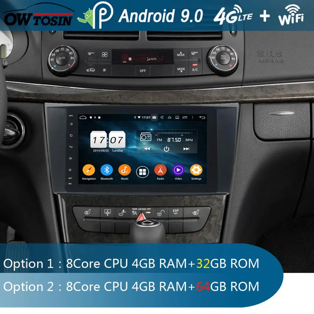8 &quotIPS Core Android 9 0 4G RAM + 64G ROM для Mercedes Benz E CLS CLK G Class W211 W219 W209 W463 E200 E220 E300 радио GPS |