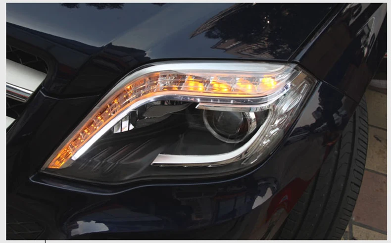 Car headlight For GLK headlights 2013- GLK 250 300 led headlight Head Lamp led drl projector headlight H7 hid Bi-Xenon Lens