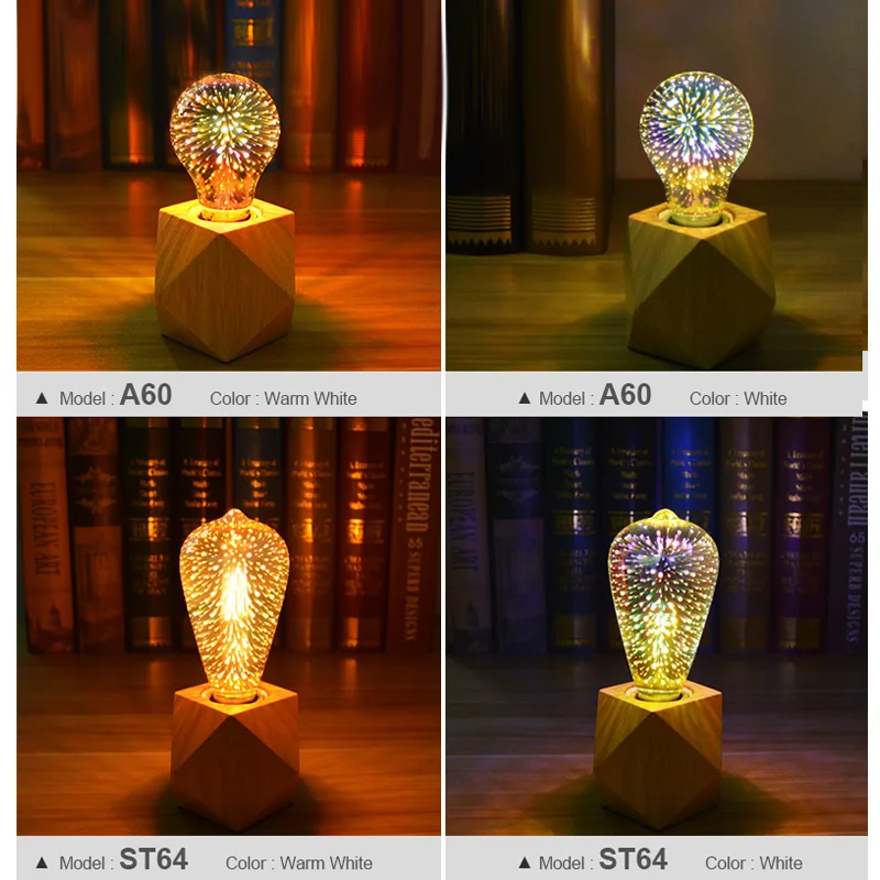 3D Звезда светодиодный светильник RGB E27 фейерверк эффект Эдисона лампа Праздничная Рождественская вечеринка Декор свет CLH@ 8