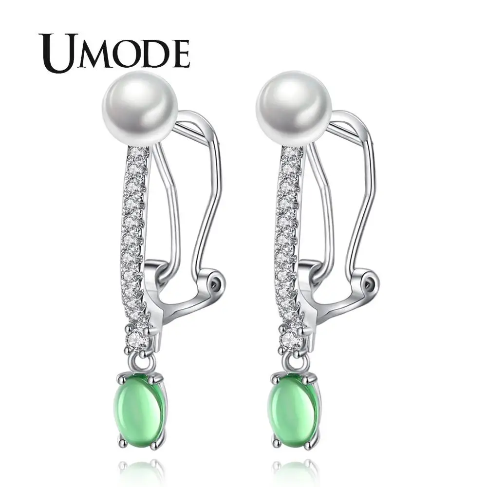 Женские серьги кольца с искусственным жемчугом UE0334|hoop earrings for women|hoop jewelryhoop earings