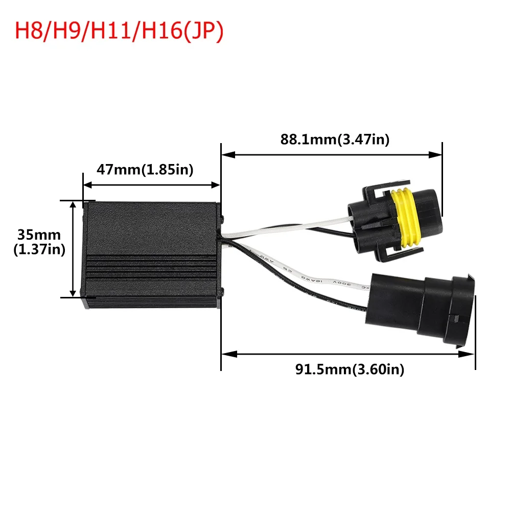 2x9005/HB3 9006/HB4/9012 H1 H3 H4 H7 H8 H11 H16(JP) Автомобильный головной светильник, светодиодный, без ошибок, без мерцания, декодер, автомобильный светильник, аксессуары