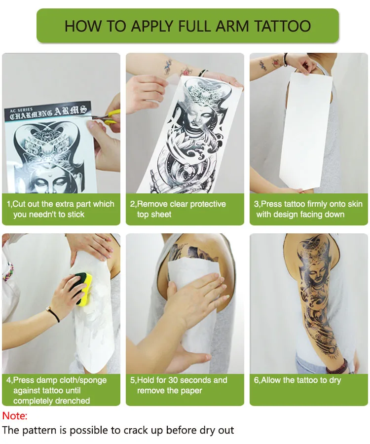 32*24 см большие татуировки наклейки Зеленая бабочка рыба дракон Будда водонепроницаемые временные флеш-татуировки полная спина грудь для мужчин и женщин