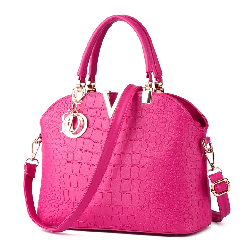 New Women Messenger Bag Alligator Pattern PU Leather Handbags Shell Shoulder Crossbody |