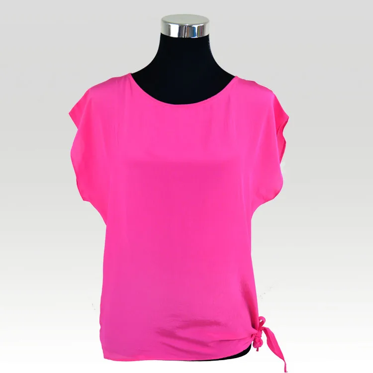 Рубашка женская из 100% натурального шелка однотонная свободного размера | Женская