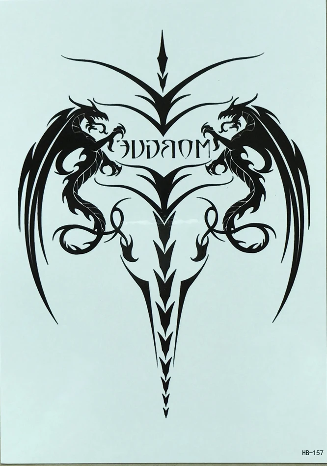 

Temporary Tattoo Sticker large dragon sword tatto on body art For Women Men Body Art Flash Fake Tattoo Stickers Large Size