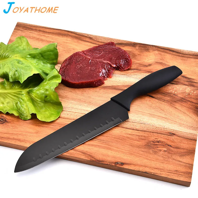 Joyathome 5 шт./компл. черный Нержавеющая сталь Кухня Ножи набор шеф повара нож для