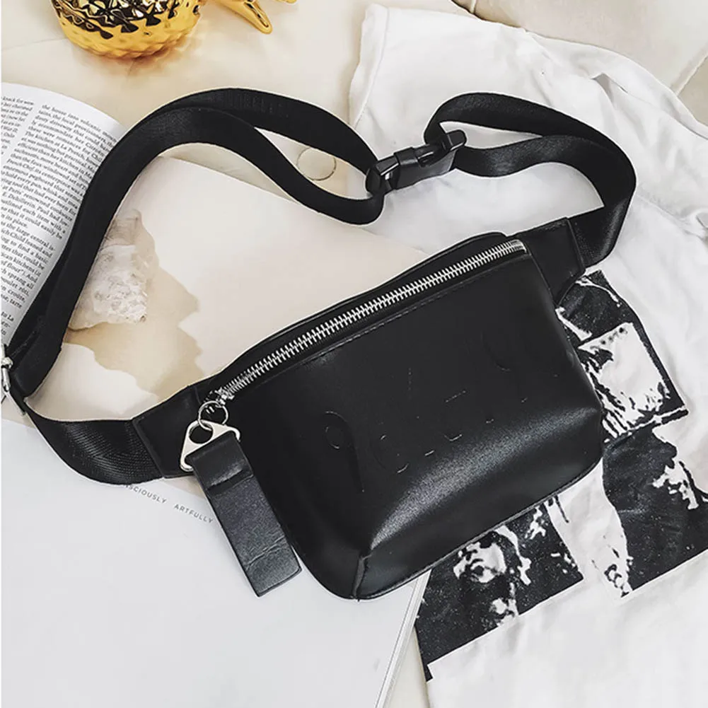 Модная женская поясная сумка из искусственной кожи нагрудная винтажная через