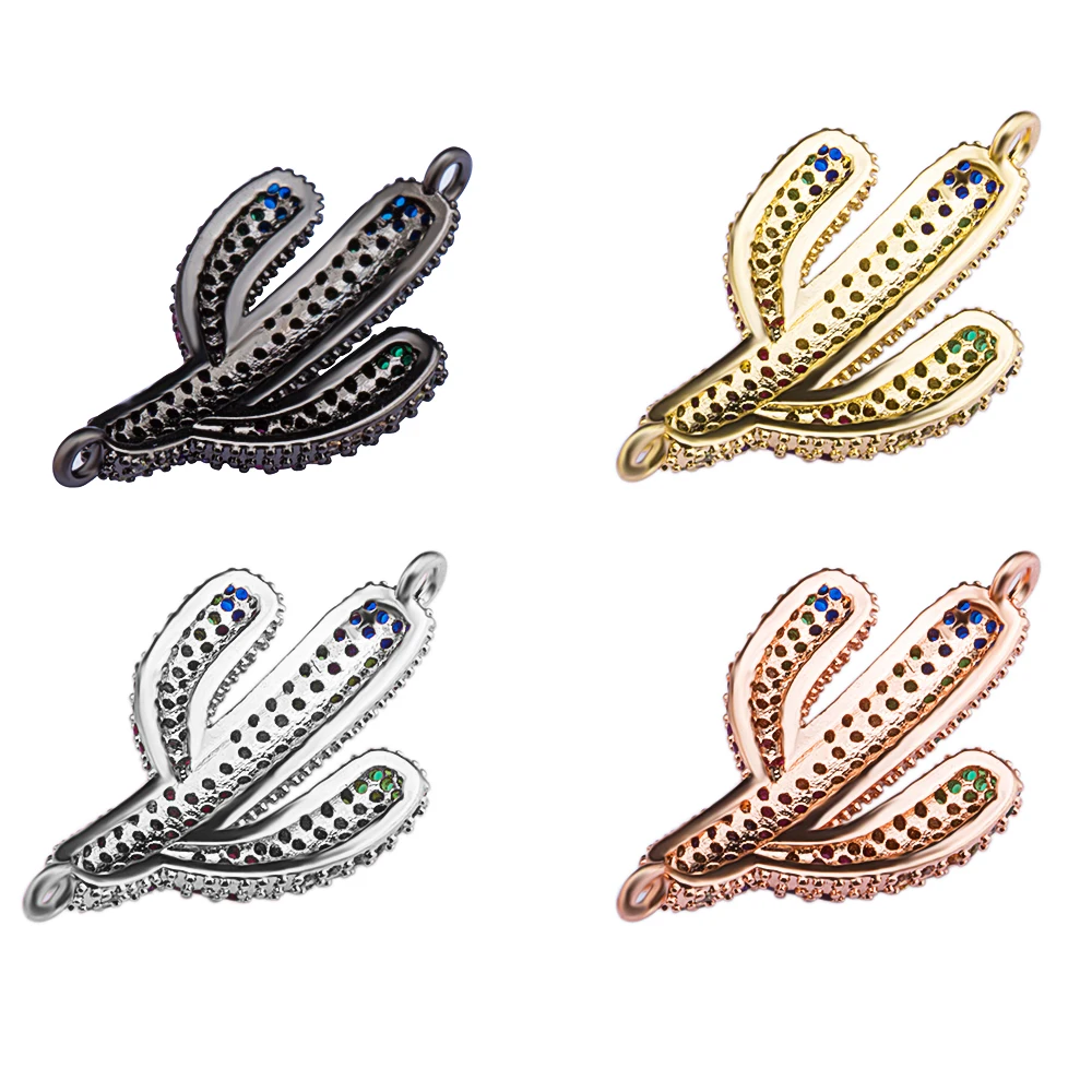 Complete animal charms bracelet jewelry connector accessories for diy bracelet making copper zircon micro pave cz wholesale