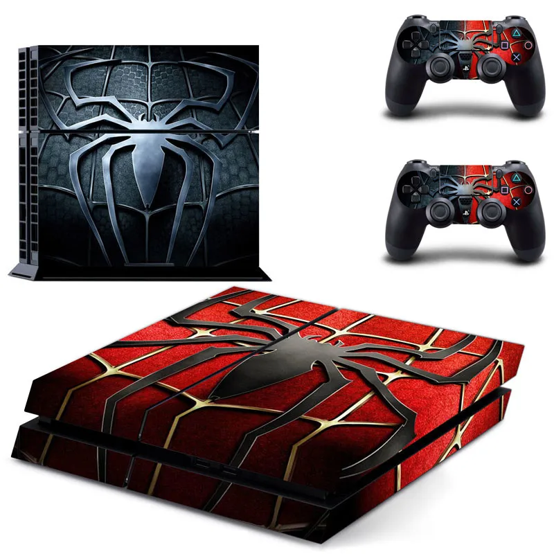 Наклейки для игровой станции PS4 с изображением Человека паука 4 консоли