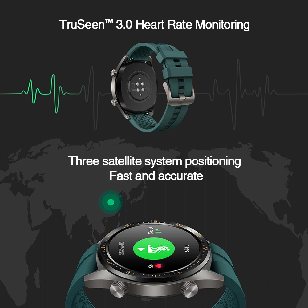 Huawei Watch GT Смарт часы Поддержка gps элегантный/vigor NFC 14 дней Срок службы батареи 5 атм водонепроницаемый телефонный Звонок трекер сердечного ритма