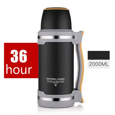 Дорожный походный Термос 2 л бутылка для воды уличный большой емкости