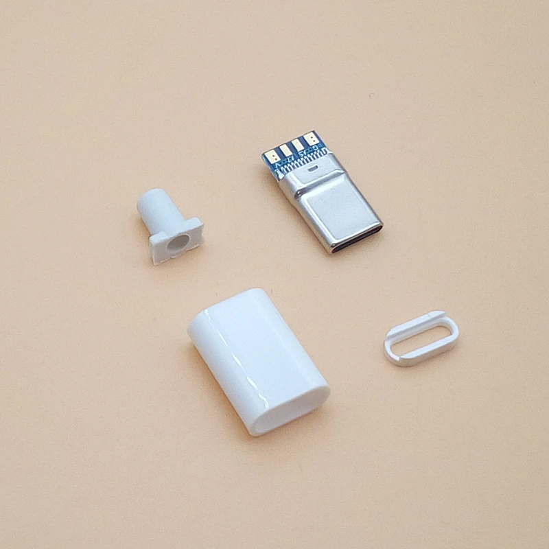 2 шт. USB 3,1 Тип C 2,0 штекер Разъем сварочный Тип USB-C 4 в 1 PCB разъем Черный Белый