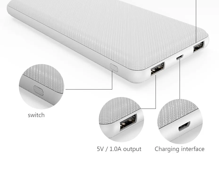 Емкость) FERISING power Bank 10000 мАч двойной USB Pover смартфонов usb порты портативный внешний аккумулятор