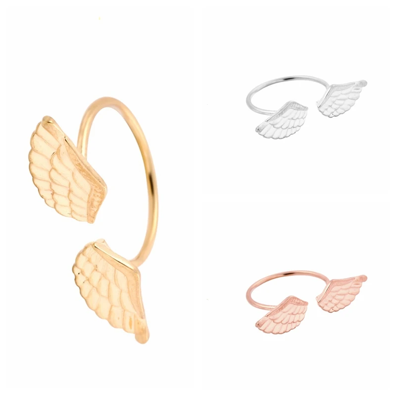 yiustar New Korea Ring Adjustable Simple Angle Wings Rings for Women Gift R224|rings women|ring forwings ring |