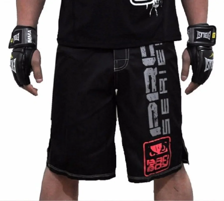 2018 Новая акция мужские шорты для ММА бокса фитнес кикбоксинг Boxeo черный дышащий
