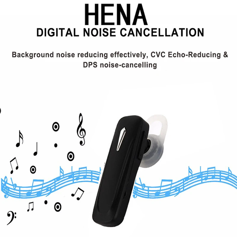 HENA Универсальный мини беспроводной Bluetooth наушники ушные крючки телефон