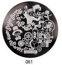 61 1 шт перо/Письмо Дизайн ногтей штамп шаблон изображения пластины стали ногтей штамповки пластины Маникюр трафарет для ногтей штамповки#80 - Цвет: 61