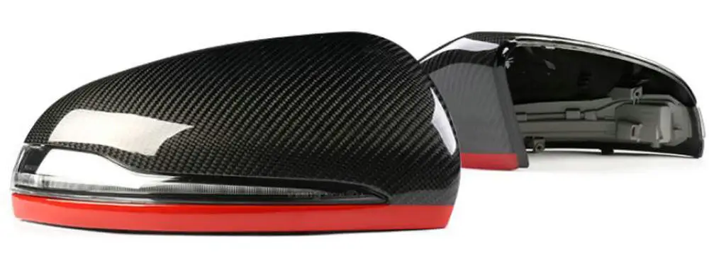 Крышки зеркала из углеродного волокна с лампой автомобильные наклейки боковое
