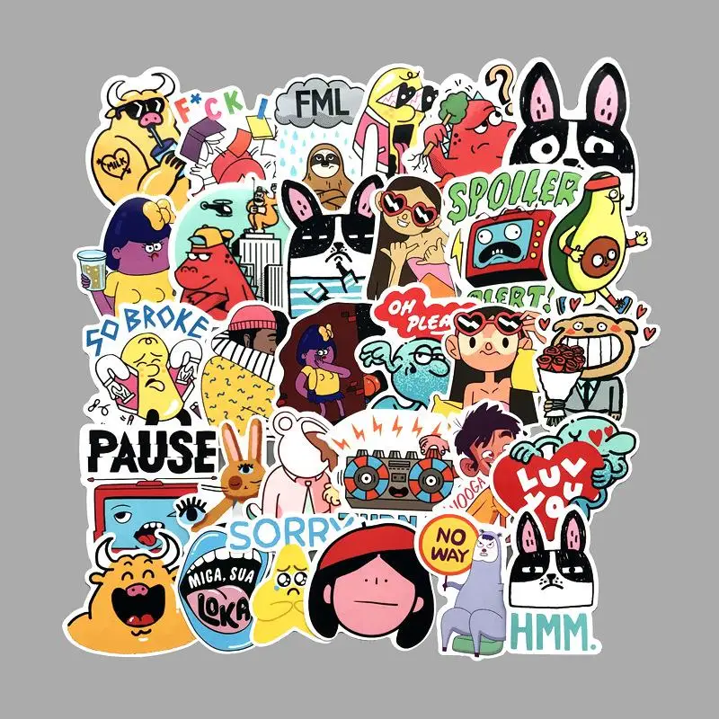 50 шт./лот граффити наклейки классные милые игрушки аниме детские Скрапбукинг