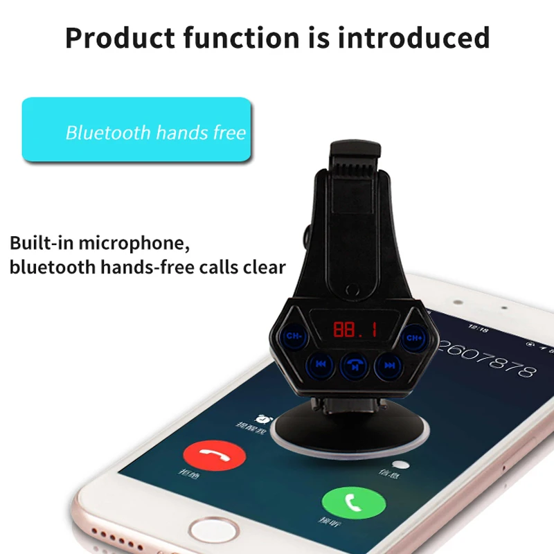 Автомобильный MP3 аудио плеер JINSERTA Bluetooth fm передатчик беспроводной модулятор