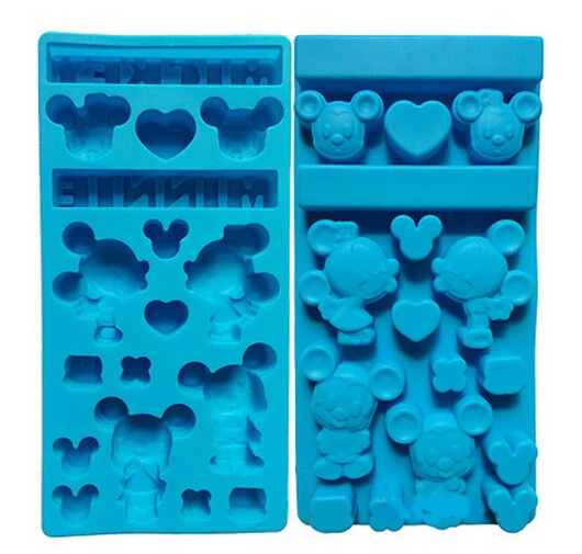 50 шт./Новые DIY трубы Микки и Минни Маус, мультфильм, мыло, пудинг, лед, торт силиконовые формы nw71